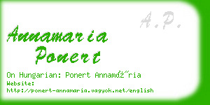 annamaria ponert business card